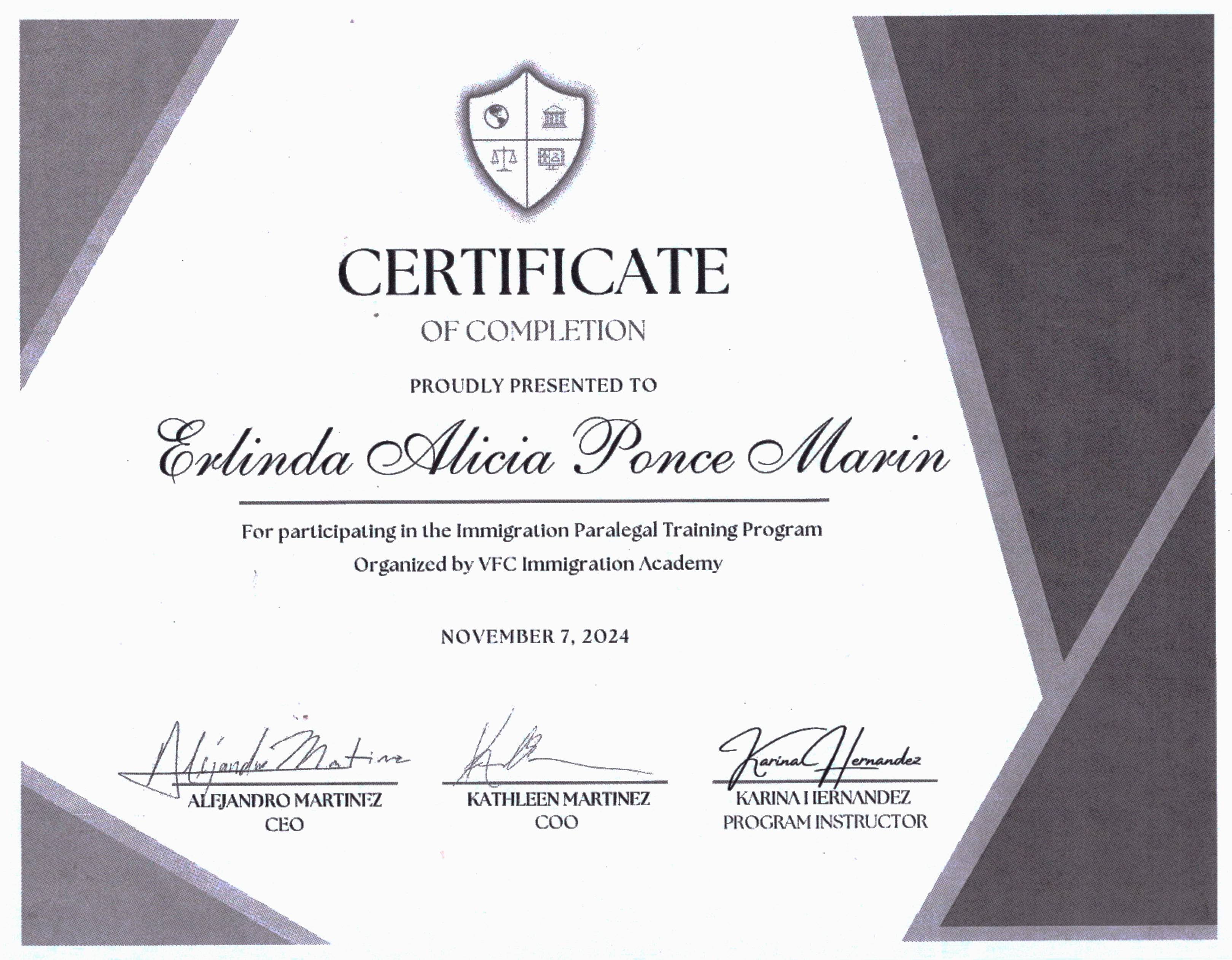 Certification 1